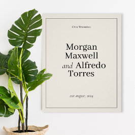 Elegant Minimalist Wedding Poster