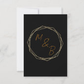 Elegant Minimalist Wedding RSVP Card (Achterkant)