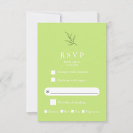 Elegant Minimalist Wedding RSVP Card Modern Simple