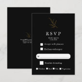 Elegant Minimalist Wedding RSVP Card Modern Simple Kaartje (Voorkant / Achterkant)