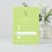 Elegant Minimalist Wedding RSVP Card Modern Simple Kaartje (Staand voorkant)