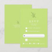 Elegant Minimalist Wedding RSVP Card Modern Simple Kaartje (Voorkant / Achterkant)