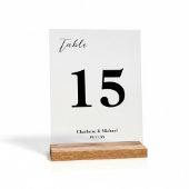 Elegant Minimalist Wedding Table Number Acryl Bord