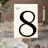 Elegant Minimalist Wedding Table Number Card Kaart