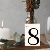 Elegant Minimalist Wedding Table Number Card Kaart