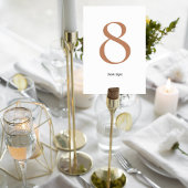 Elegant Minimalist Wedding Table Number Card Kaart