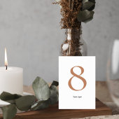 Elegant Minimalist Wedding Table Number Card Kaart