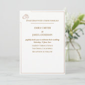 Elegant Minimalist Wedding Template with Rings Kaart (Staand voorkant)