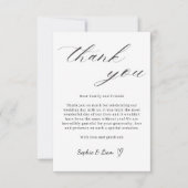 Elegant Minimalist Wedding Thank You Card Bedankkaart (Voorkant)