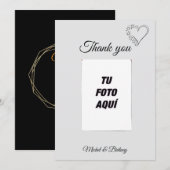 Elegant Minimalist Wedding Thank You Card Bedankkaart (Voorkant / Achterkant)