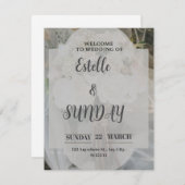 Elegant Minimalist Wedding Welcome Sign Bedankkaart (Voorkant / Achterkant)