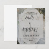Elegant Minimalist Wedding Welcome Sign Bedankkaart (Voorkant / Achterkant)