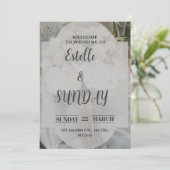 Elegant Minimalist Wedding Welcome Sign Bedankkaart (Staand voorkant)