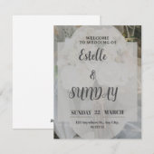 Elegant Minimalist Wedding Welcome Sign Feestdagenkaart (Voorkant / Achterkant)