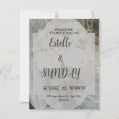 Elegant Minimalist Wedding Welcome Sign Kaart (Voorkant)