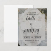 Elegant Minimalist Wedding Welcome Sign Kaart (Voorkant / Achterkant)
