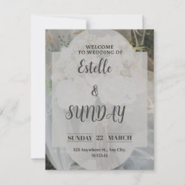 Elegant Minimalist Wedding Welcome Sign Kaart