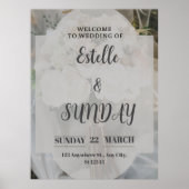 Elegant Minimalist Wedding Welcome Sign Poster (Voorkant)