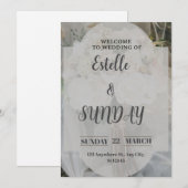 Elegant Minimalist Wedding Welcome Sign Save The Date (Voorkant / Achterkant)