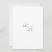 Elegant minimalist White Floral Wedding Kaart (Achterkant)