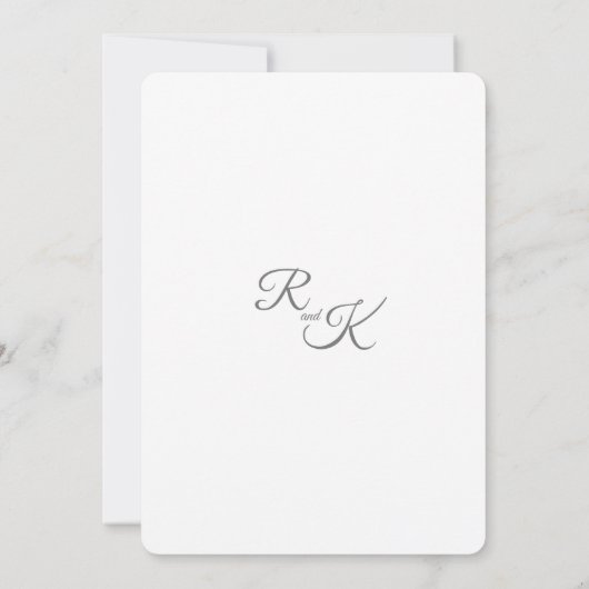 Elegant minimalist White Floral Wedding Kaart (Achterkant)