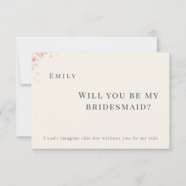 Elegant Minimalist Will You Be My Bridesmaid Card Bedankkaart