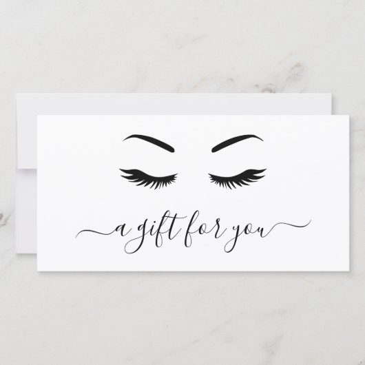 Elegant Minimalist Wimpers Cadeaubon (Voorkant)