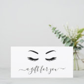 Elegant Minimalist Wimpers Cadeaubon (Staand voorkant)