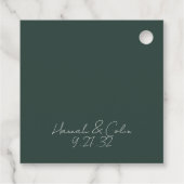 Elegant minimalist Winter Wreatwhite Green Bedankjes Labels (Achterkant)