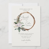 Elegant minimalist Winter Wreatwhite Green Kaart (Voorkant)