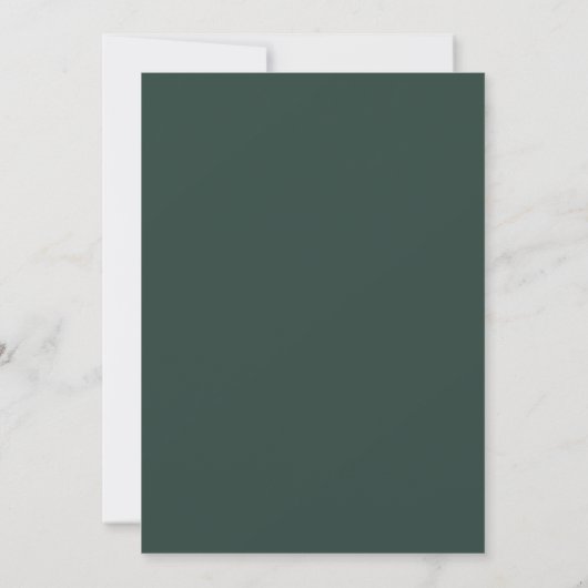 Elegant minimalist Winter Wreatwhite Green Kaart (Achterkant)
