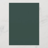 Elegant minimalist Winter Wreatwhite Green Menu (Achterkant)
