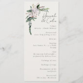 Elegant minimalist Winter Wreatwhite Green Programmakaart (Voorkant)