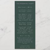 Elegant minimalist Winter Wreatwhite Green Programmakaart (Achterkant)