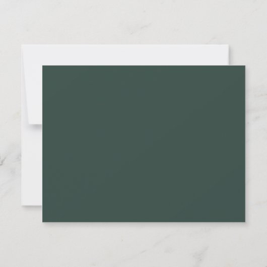 Elegant minimalist Winter Wreatwhite Green RSVP (Achterkant)