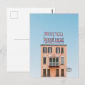Elegant minimalist Wish je was hier bij mij Briefkaart (Voorkant / Achterkant)