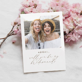 Elegant minimalist: word mijn Bridesmaid foto