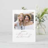 Elegant minimalist: word mijn Bridesmaid foto (Staand voorkant)