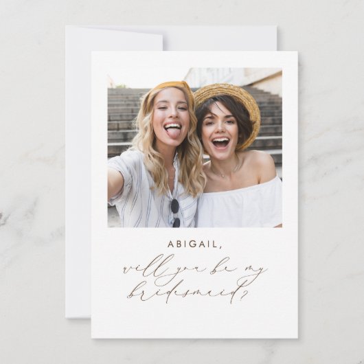 Elegant minimalist: word mijn Bridesmaid foto (Voorkant)