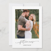 Elegant minimalist "Ze zei ja" Vrijgezellenfeest Kaart (Achterkant)