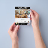 Elegant minimalist zojuist genoteerd makelaar flyer (Hand)