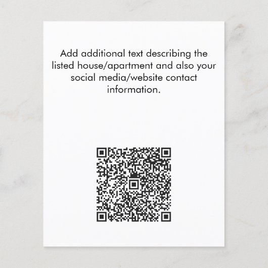 Elegant minimalist zojuist genoteerd makelaar flyer (Achterkant)