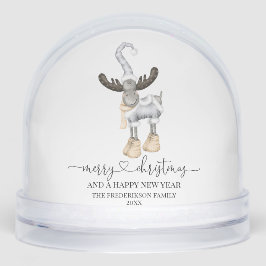 Elegant Minimalistic Nordic Merry Christmas  Sneeuwbol