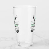 Elegant minimalistisch aangepast Golfmonogram Glas (Links)