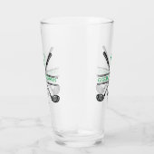 Elegant minimalistisch aangepast Golfmonogram Glas (Rechts)