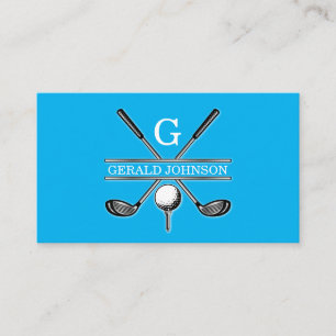 Elegant minimalistisch aangepast Golfmonogram Visitekaartje