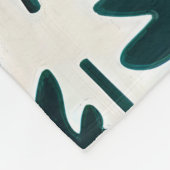 Elegant minimalistisch Abstract bos monogram Fleece Deken (Hoek)