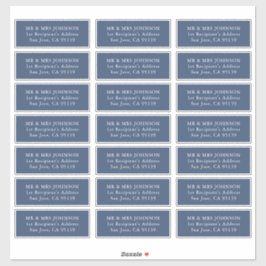 Elegant minimalistisch Adresetiket voor weddenscha Sticker
