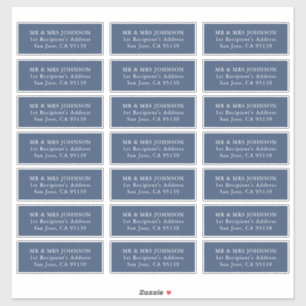 Elegant minimalistisch Adresetiket voor weddenscha Sticker