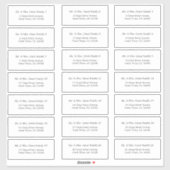 Elegant minimalistisch Adresetiket voor weddenscha Sticker (Vel)